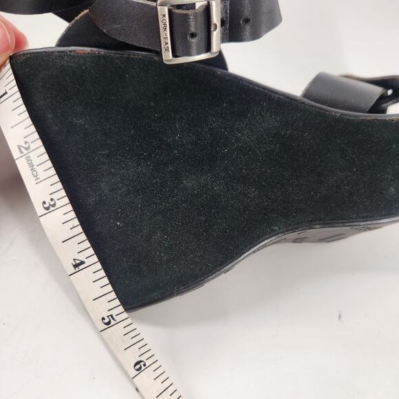 Kork-Ease Ava 2.0 Platform Wedge Sandal US 10 EU 42 Black Leather Comfort Luxe - Picture 9 of 9
